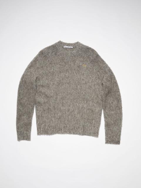 Acne Studios Wool crew neck jumper - Anthracite grey/off white