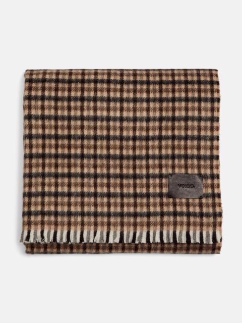 Vince Gingham Wool-Cashmere Oversized Wrap