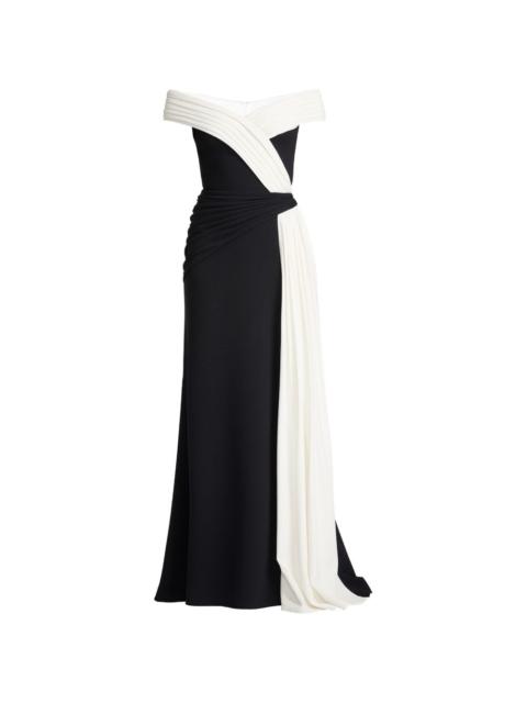 TADASHI SHOJI draped slit maxi dress