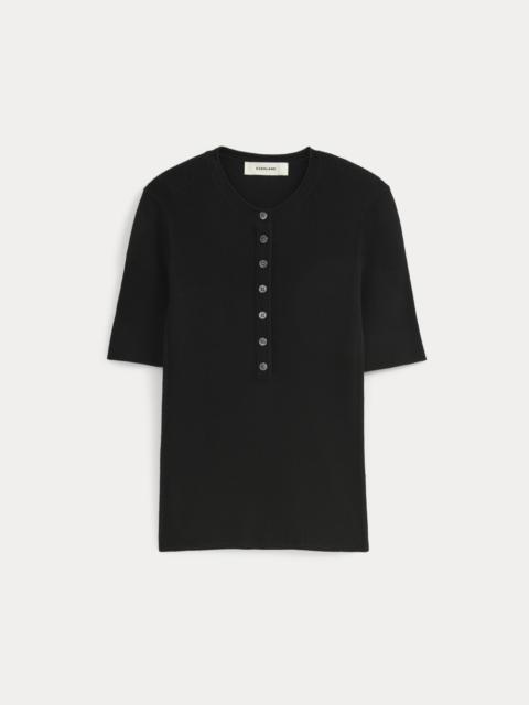 EVERLANE THE SHORT-SLEEVE HENLEY IN ULTRASOFT MERINO