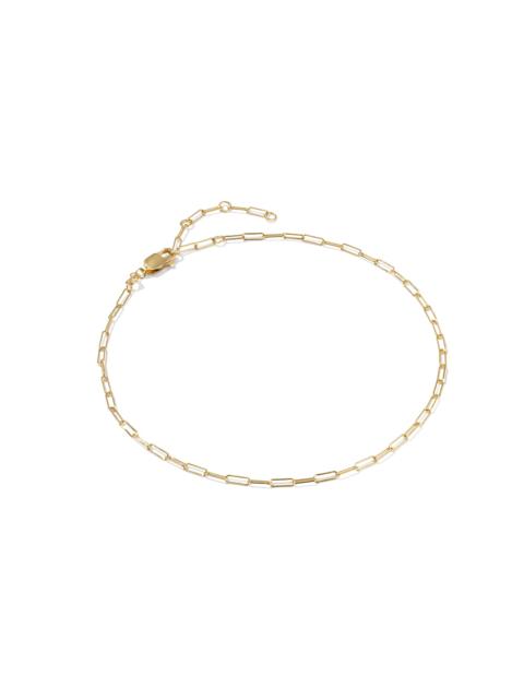 KENDRA SCOTT Meadow Paperclip 14k Gold-Filled Chain Anklet