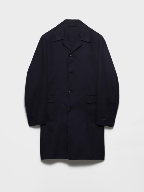 Prada Single-breasted wool and silk coat