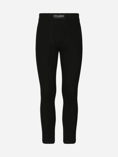Dolce & Gabbana Ribbed cotton leggings