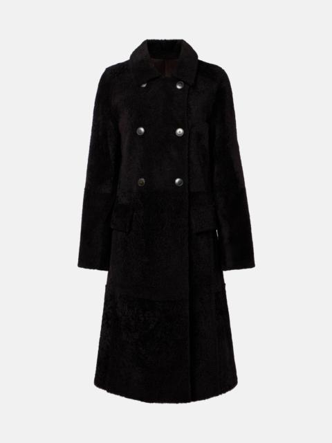 Yves Salomon Double-breasted shearling coat