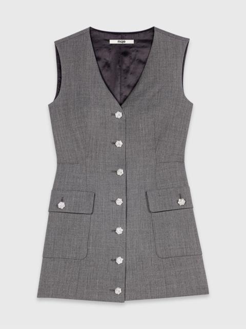 maje Jewel button tailored jumpsuit