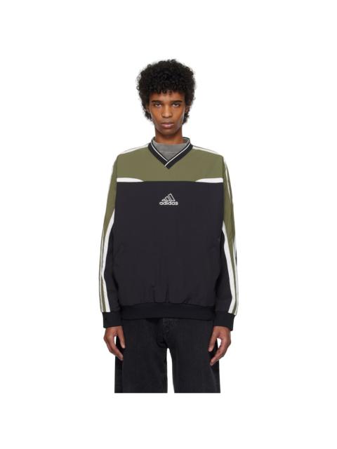 Black & Khaki Cutline Sweatshirt