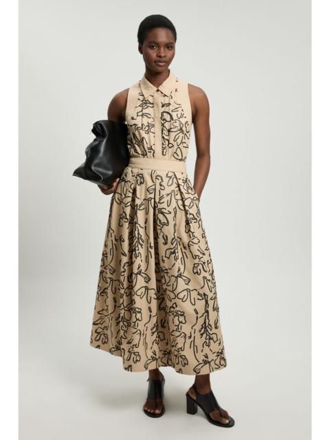 KAREN MILLEN Linen Matte Sequin Midi Skirt