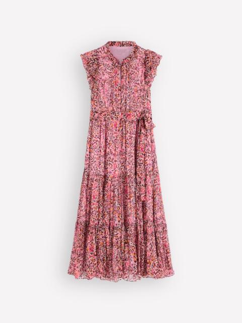 BODEN High Neck Sleeveless Dress-Multi Leopard Flow