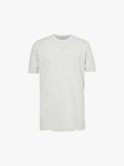 Exposed-seam raw-trim cotton T-shirt