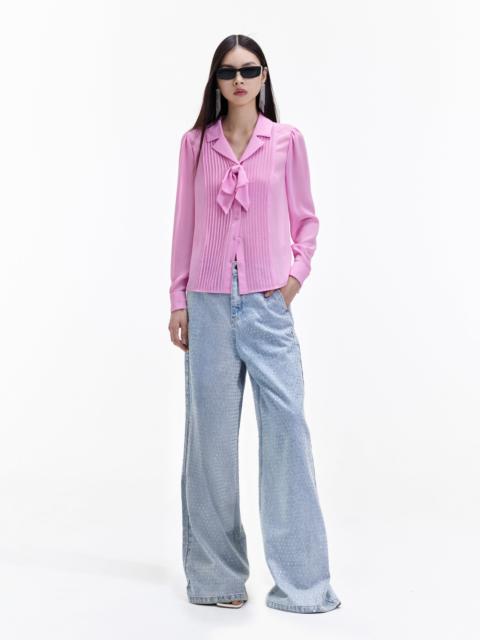 self-portrait Pink Chiffon Blouse