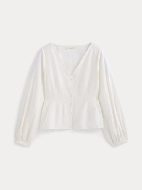 EVERLANE BALLOON SLEEVE TOP IN COTTON SILK