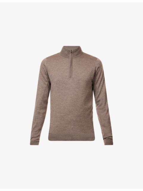 JOHN SMEDLEY Tapton Half-Zip Long-Sleeve Wool Jumper