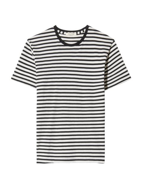 NILI LOTAN Men's Pierre Striped Cotton T-Shirt - Black Ivory Stripe