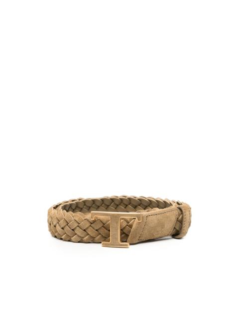 Tod's T Timeless braided leather belt