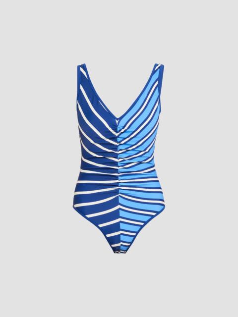 Solid & Striped Women's The Lucia Striped One-Piece Swimsuit - Blue