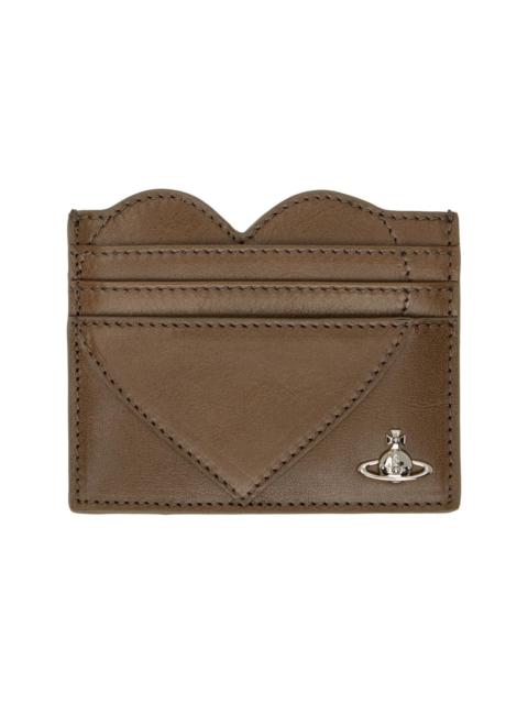 Vivienne Westwood Brown Heart Card Holder