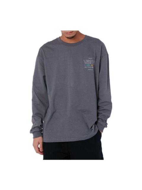 Vans Letter Printed Round Neck Pullover Long Sleeve T-shirt 'Grey' VN0A5E5L1LG
