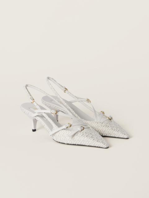 Miu Miu Fabric slingbacks with straps