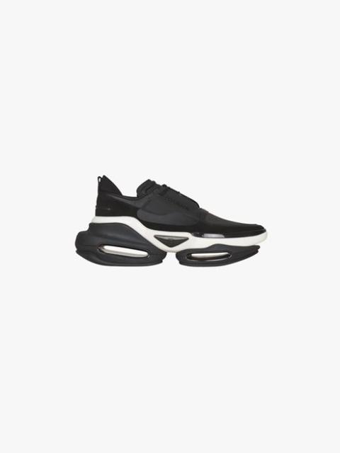 Balmain Black and white leather B-Bold low-top sneakers