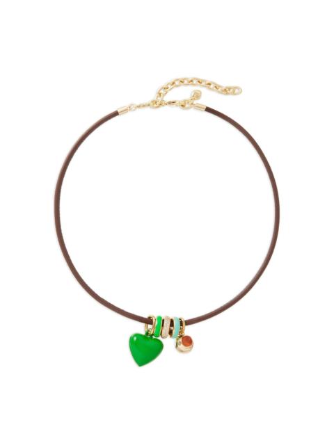 ROXANNE ASSOULIN heart-charm leather necklace