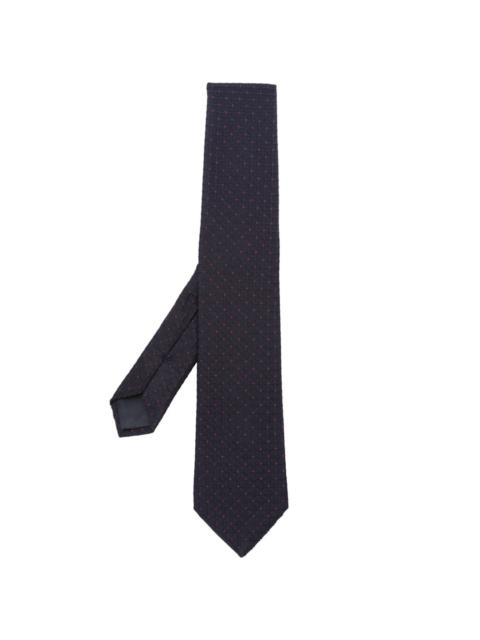 graphic-print silk-blend tie