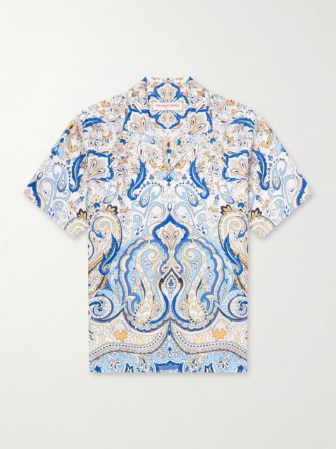ORLEBAR BROWN Maitan Camp-Collar Printed Silk-Satin Shirt