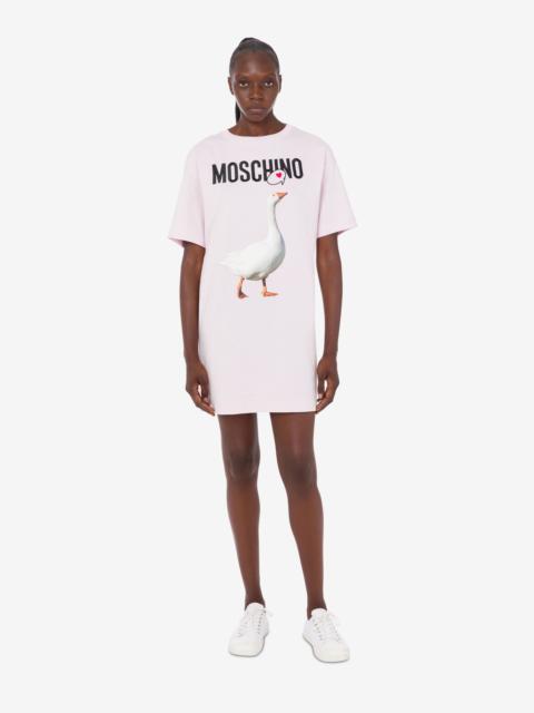 Moschino GOOSE ORGANIC COTTON JERSEY DRESS