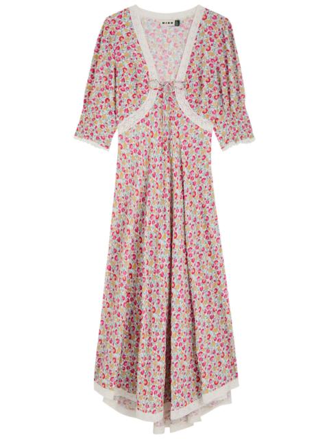 RIXO Rixo Amina Pansy Woven Midi Dress