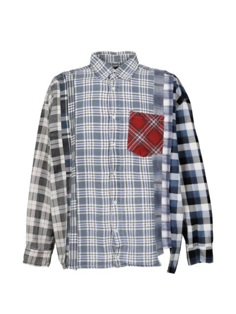 NEEDLES patchwork fannel shirt