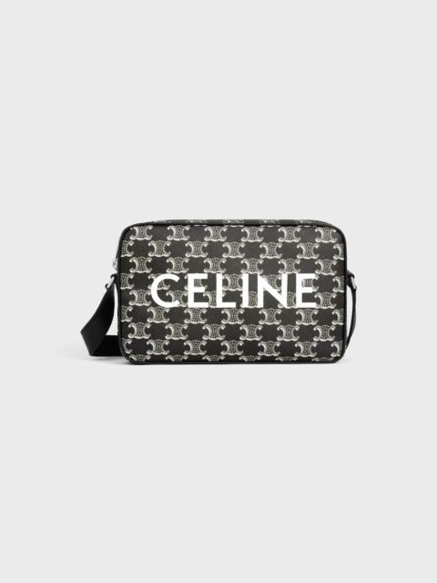 CELINE Medium Messenger Bag in Triomphe canvas two-tone with Celine print