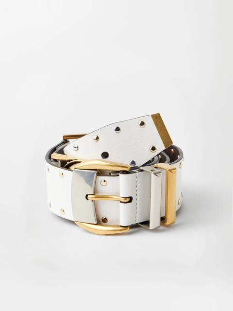 VERSACE Studded Leather Belt 4 cm