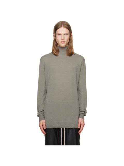Rick Owens Taupe Tower Oversized Turtleneck