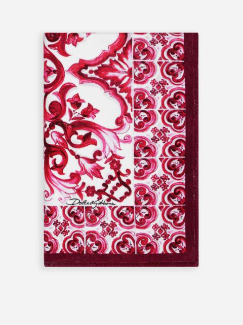 Majolica print terrycloth beach towel (114 x 185)
