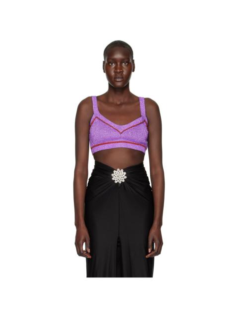 rabanne Purple Metallic Tank Top