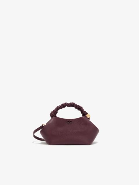 GANNI SMALL BOU BAG IN BURGUNDY