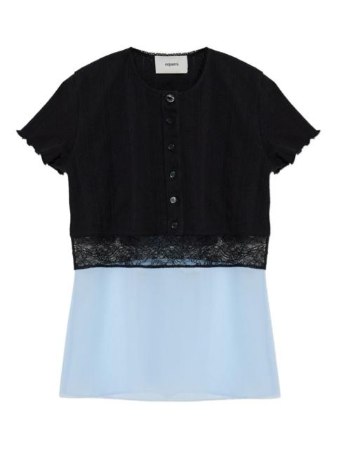 COPERNI lace-panelled blouse