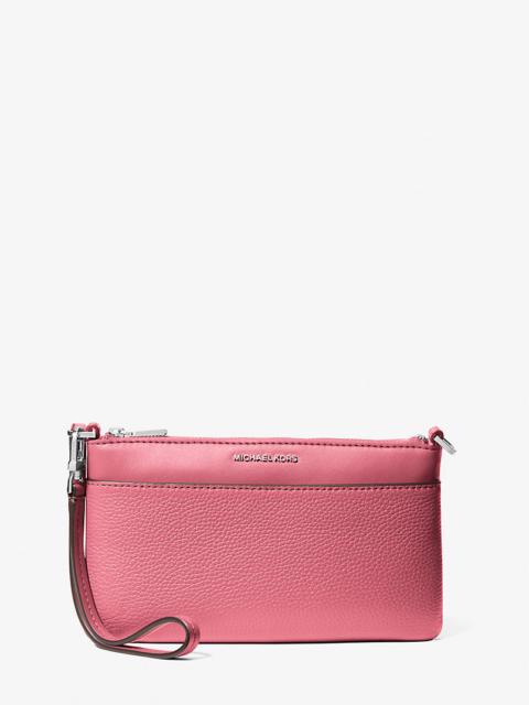 MICHAEL KORS Jet Set Medium Pebbled Leather Convertible Wristlet