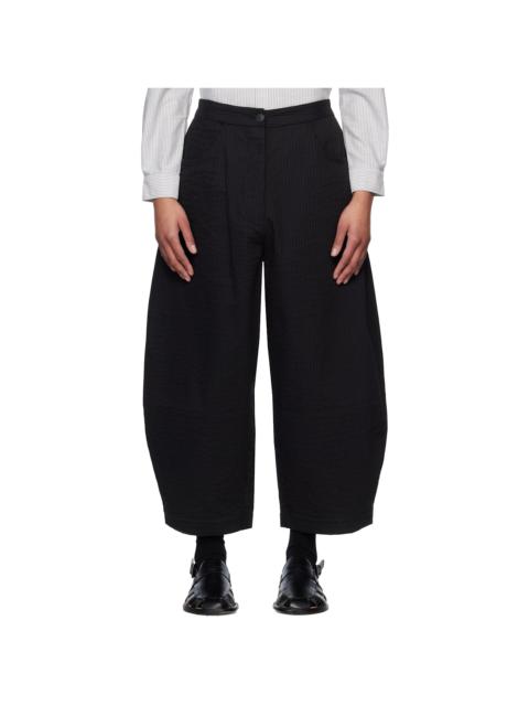 CORDERA Black Tubular Curved Trousers