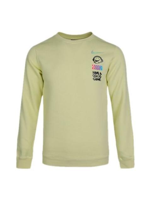 Nike Nike Sportswear Club Fleece Round Collar Male Orange Green DC3938-750