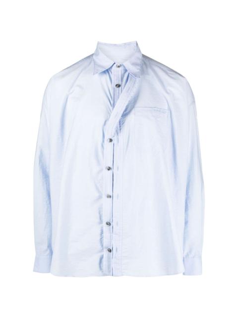 Y/Project asymmetric cotton-blend shirt