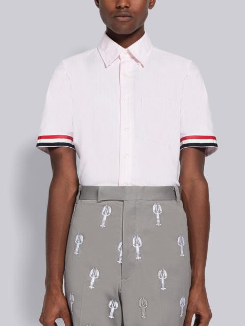 Thom Browne Shadow Pinstripe Oxford Short Sleeve Shirt