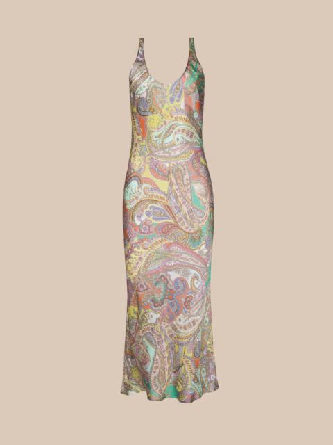 L'AGENCE Akiya Satin Maxi Dress