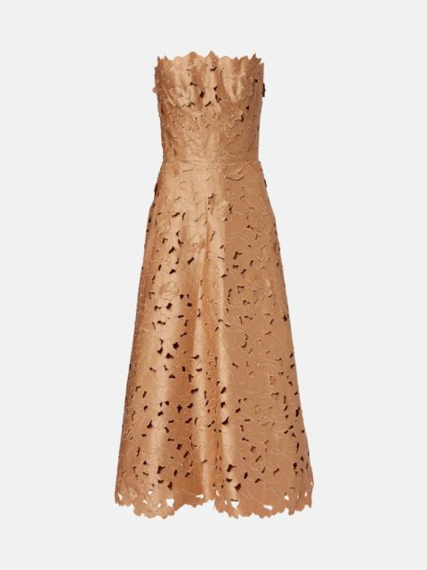 COSTARELLOS Vella floral lace cocktail dress