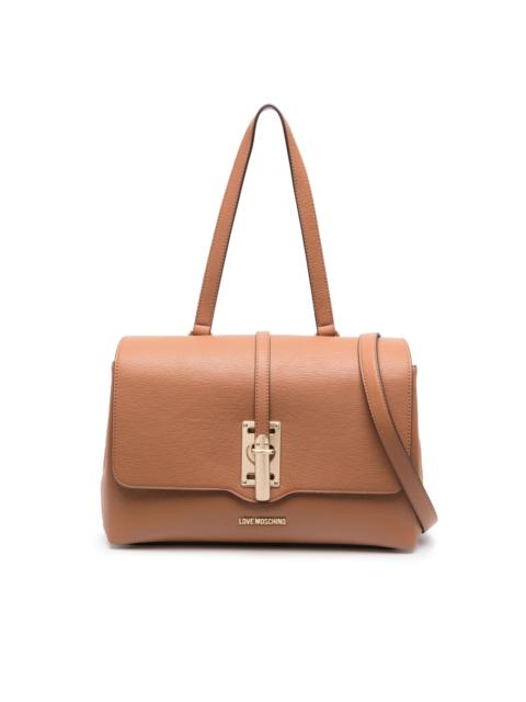 Moschino Love Heart Lock faux-leather shoulder bag