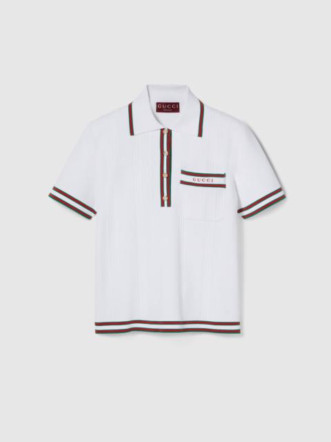 GUCCI Stretch viscose polo top