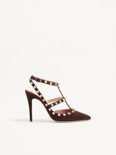 Valentino ROCKSTUD SUEDE PUMPS 100MM