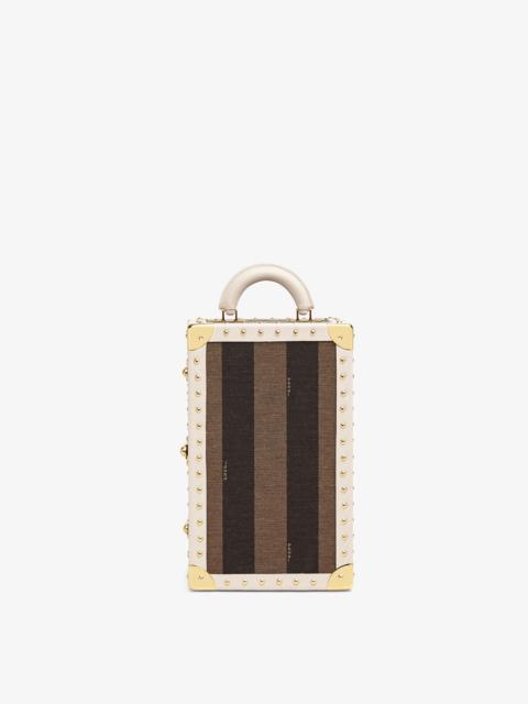 FENDI Travel case in brown jacquard