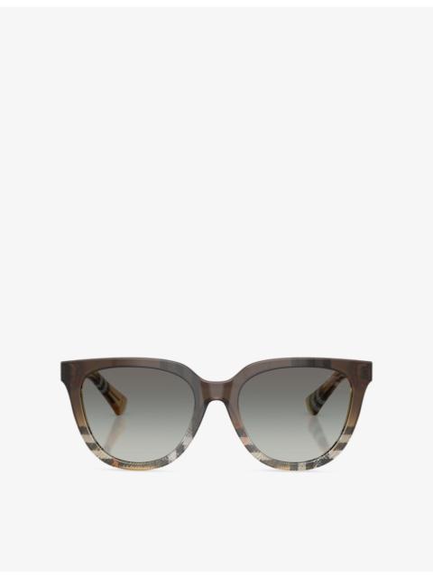 Burberry BE4469 Round-Frame Acetate Sunglasses