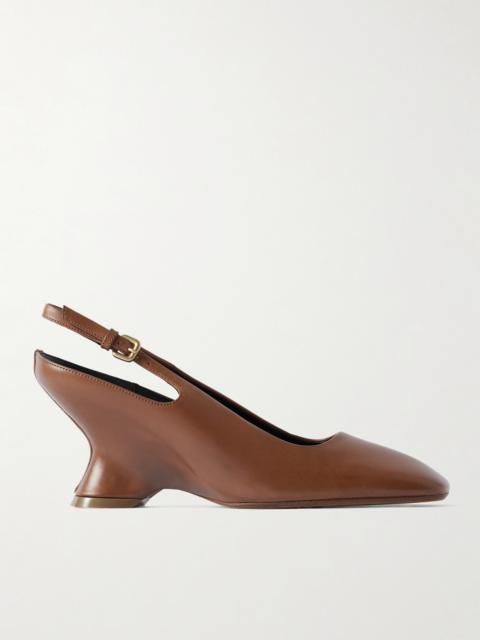 Dries Van Noten Leather Slingback Pumps