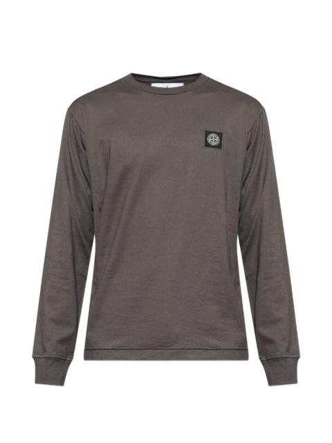 Stone Island long-sleeves logo-patch T-shirt